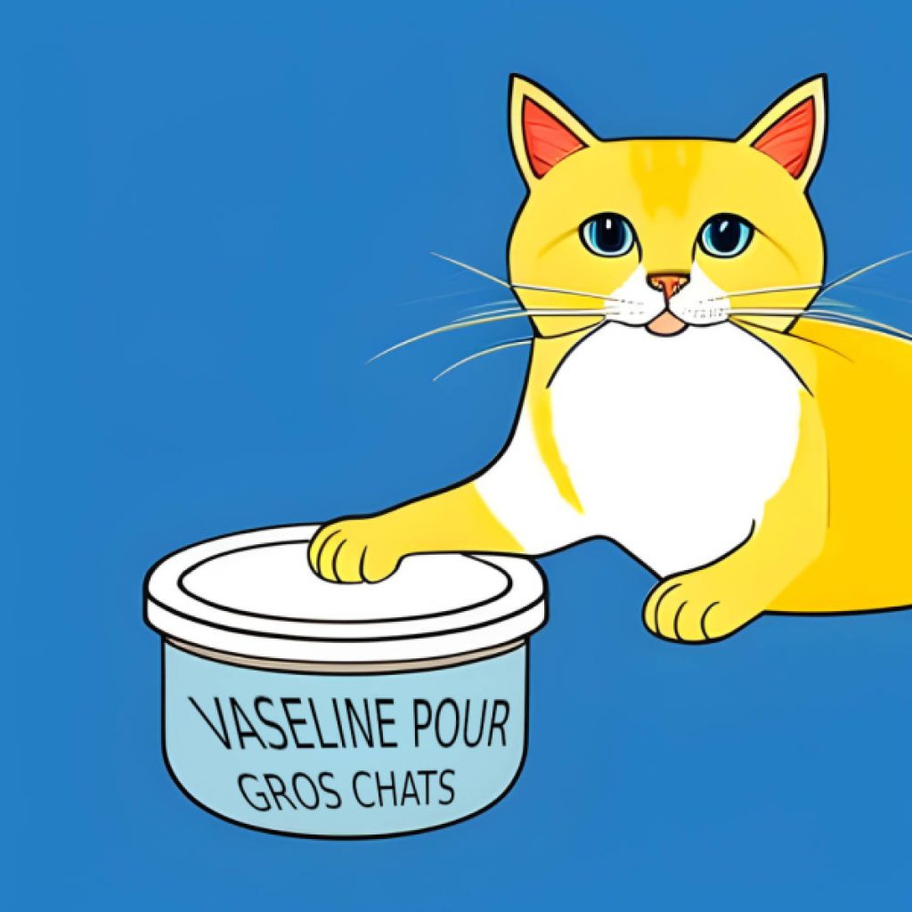chat jaune avec de la vaseline