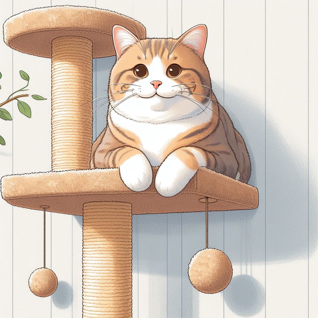 illustration arbre à chat 